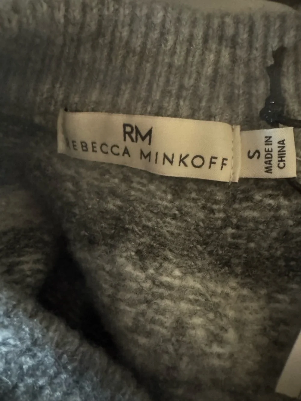 Rebecca Minkoff gray Fair Isle sweater Size Small New with tag